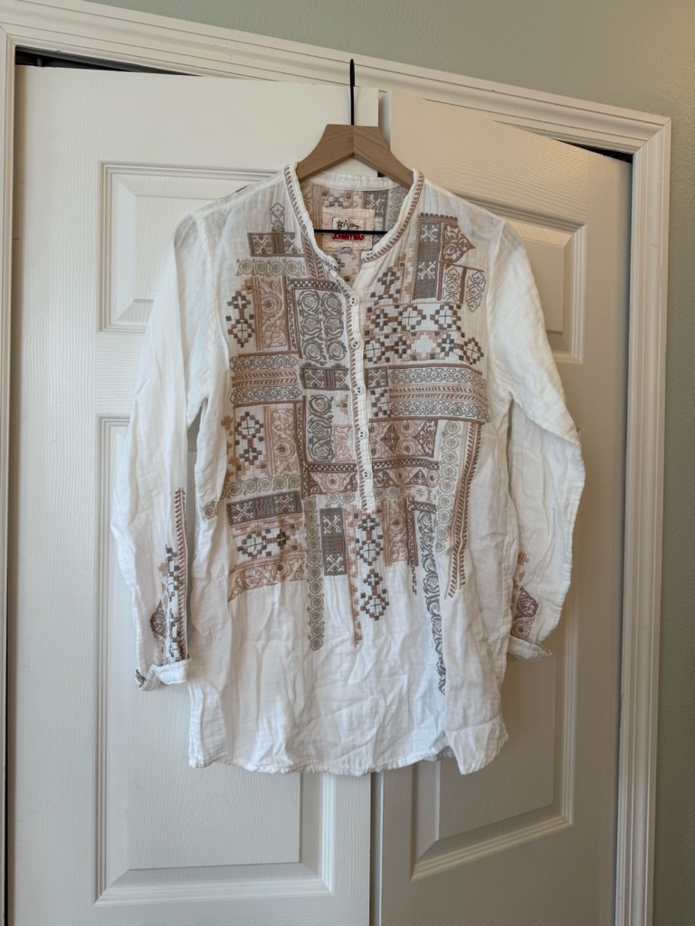 Johnny was biya button up cotton blouse - Picture 6 of 8